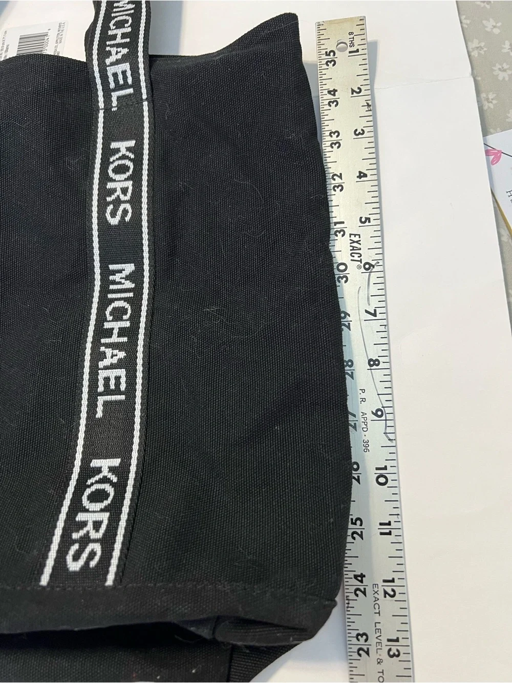 Michael Kors Black Canvas Logo Strap Overalls Bottoms Like New
